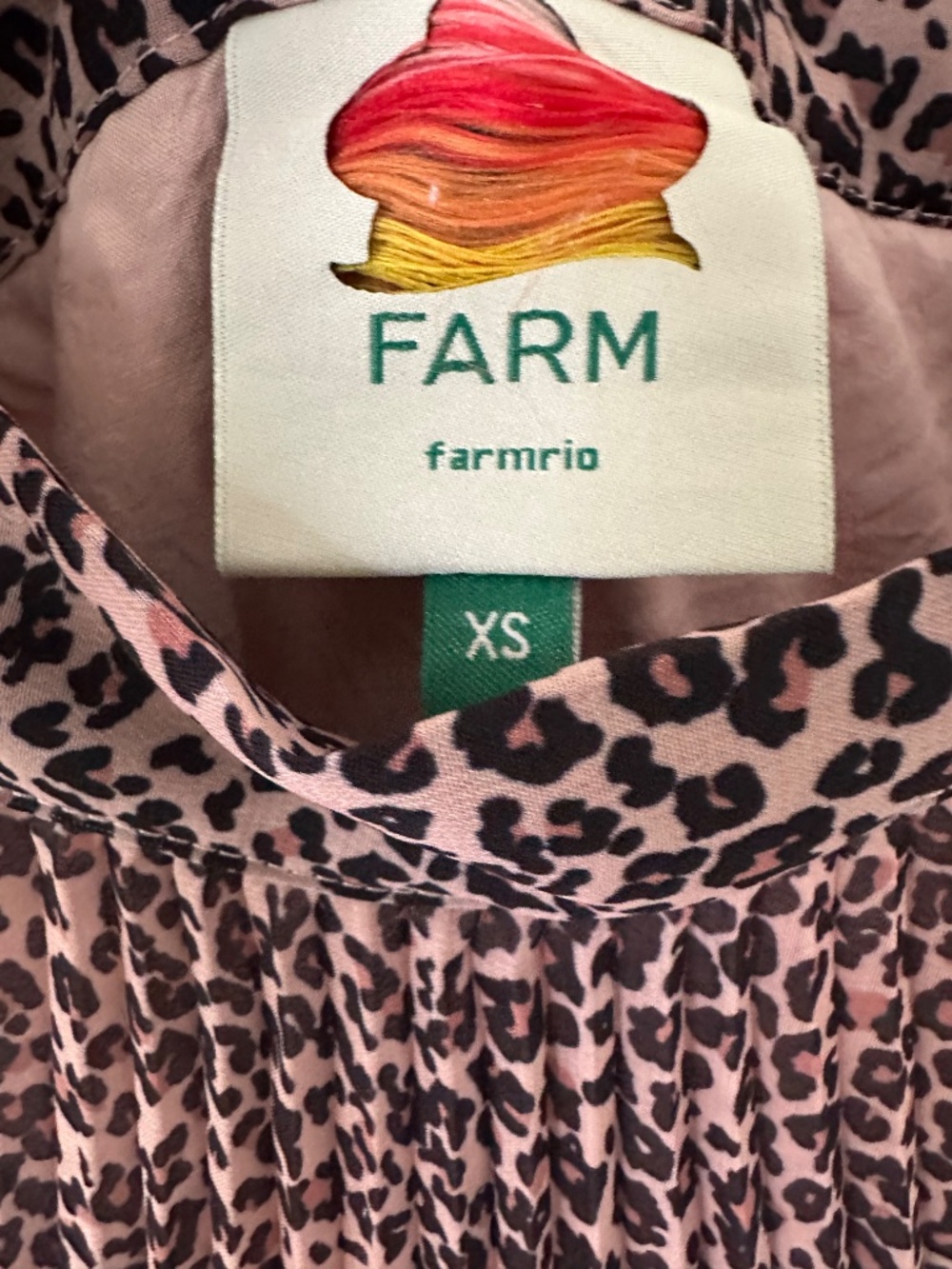 FARM RIO Pleated Leopard flowy Skirt.maxi Like new - Picture 4 of 6